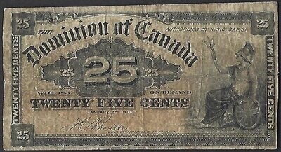Canada, 25 Cents, 2.1.1900.