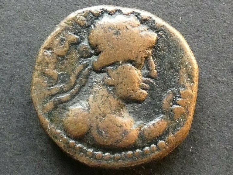 Kushan Empire, Soter Megas (c. 55-105 CE), bronze Tetradrachm