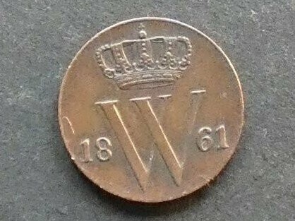Netherlands, ½ Cent, 1861