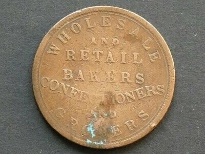New Zealand, 1d token, Christchurch, ND(1870s), Union Bakery Company