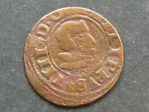 Spain, 8 Maravedis, 1663 S, Segovia