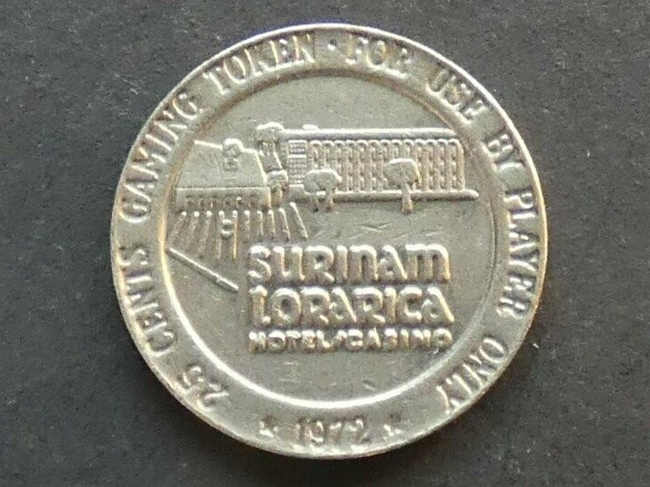 Suriname, Casino token, Torarica Hotel, 25 Cents, 1972.