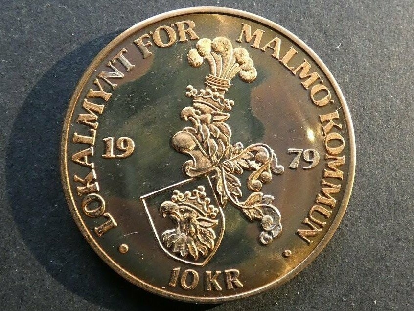Sweden, Local token coinage, Malmo, 10 Kronor, 1979