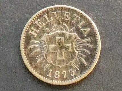 Switzerland, 5 Rappen, 1873B
