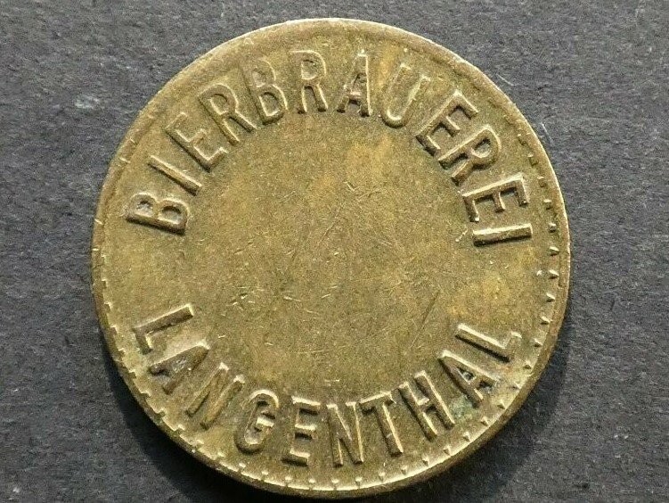 Switzerland, Langenthal, beer token.