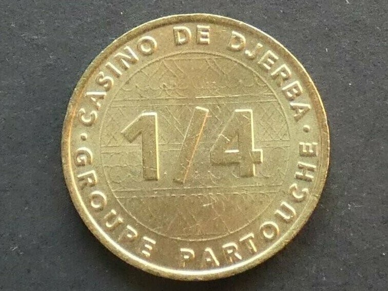 Tunisia, Djerba, Casino token, ¼ Dinar