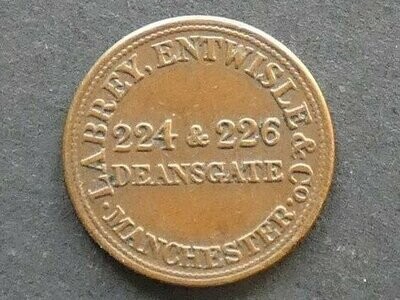 Unofficial Farthing, Lancashire, Manchester, Labrey, Entwisle & Co, Bell-3400