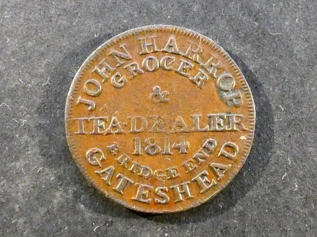 19th Century Farthing, Durham, Gateshead, John Harrop, D-3