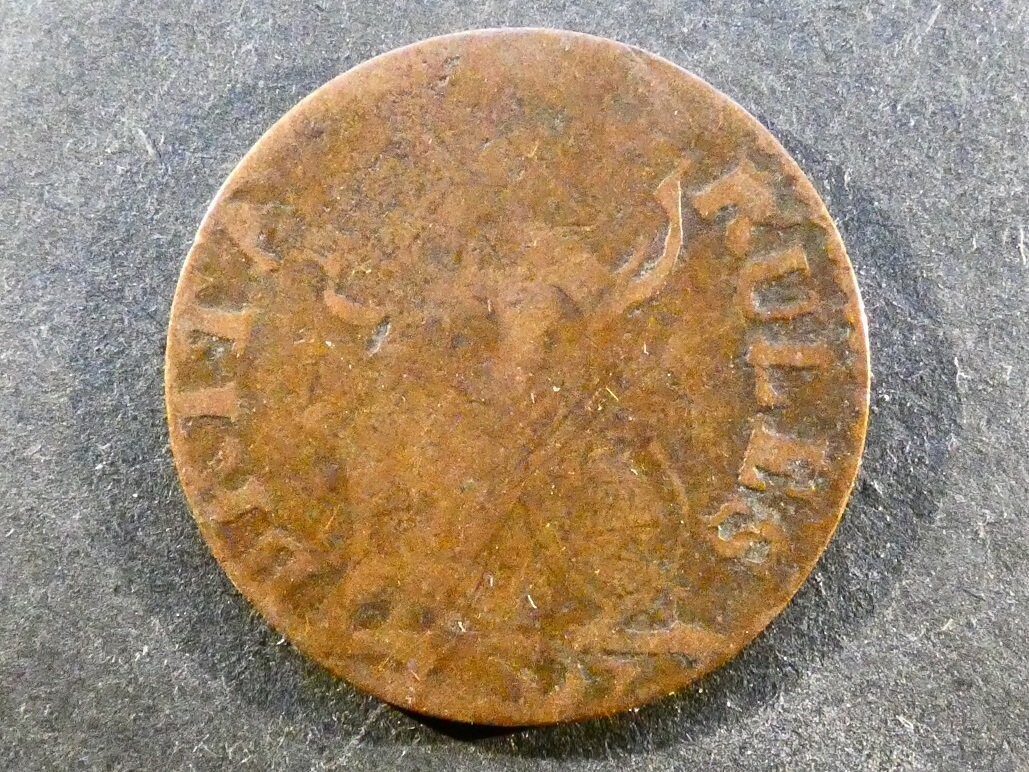 18th Century evasive Farthing, BRITAIN RULES