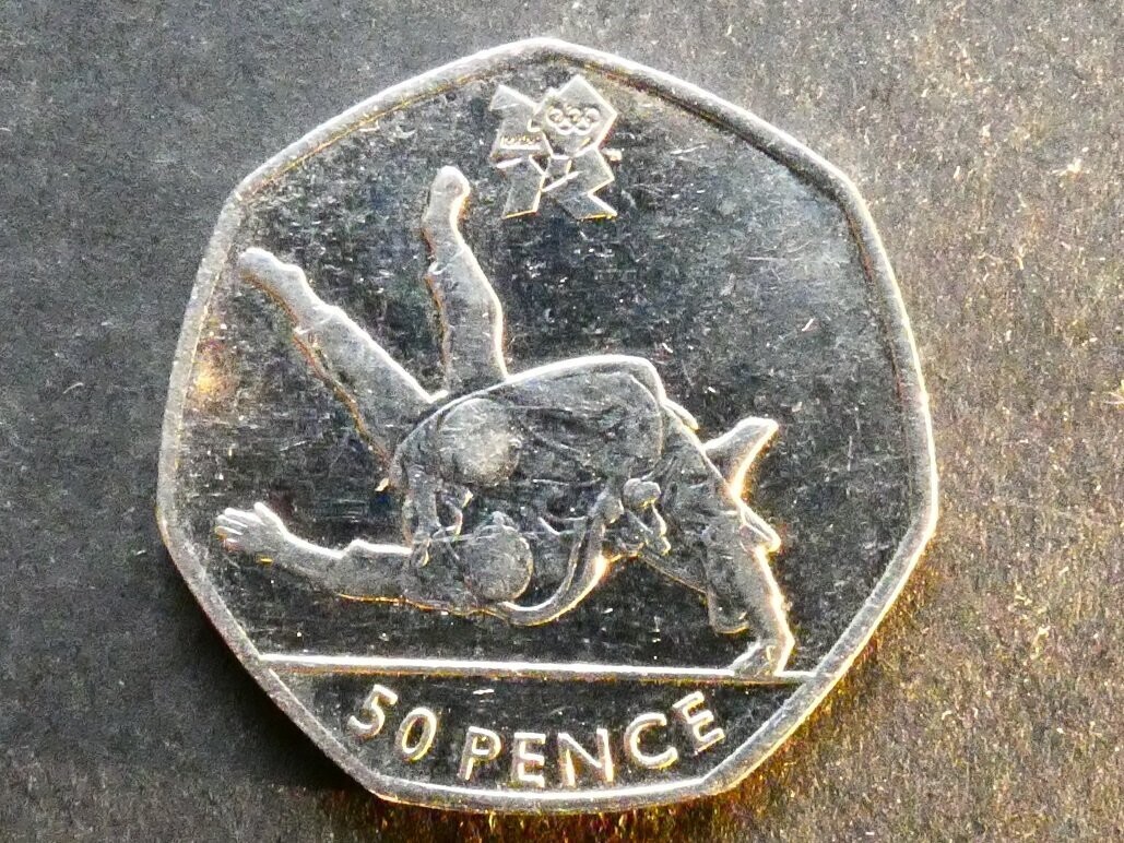 50p, 2011, London 2012 Olympics - Judo.