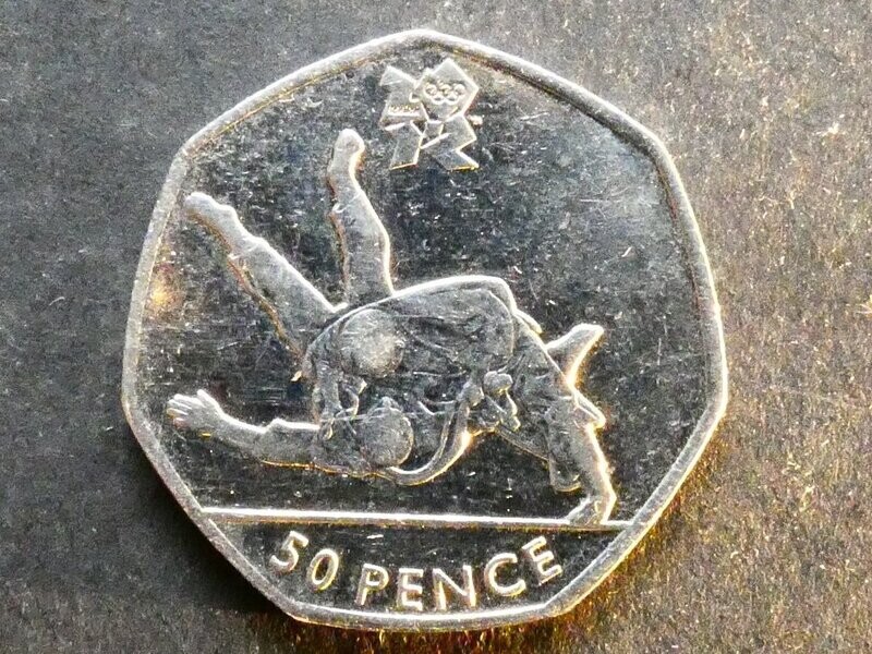 50p, 2011, London 2012 Olympics - Judo.