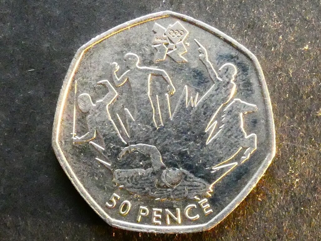 50p, 2011, London 2012 Olympics - Modern Pentathlon.