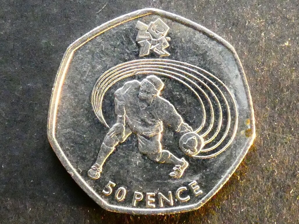 50p, 2011, London 2012 Olympics - Goalball.