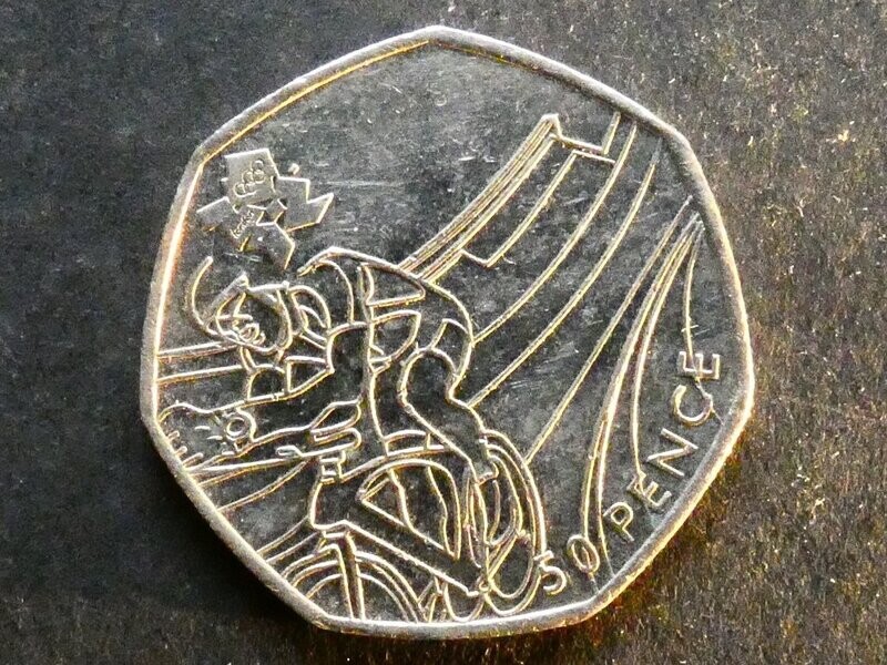 50p, 2011, London 2012 Olympics - Cycling.
