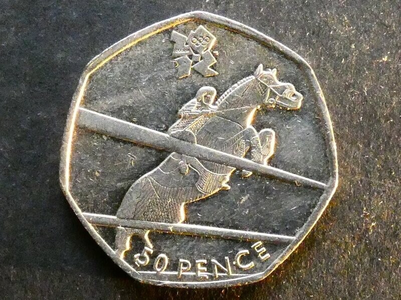 50p, 2011, London 2012 Olympics - Equestrian.