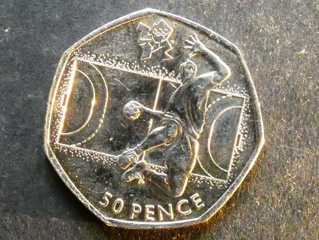 50p, 2011, London 2012 Olympics - Handball.