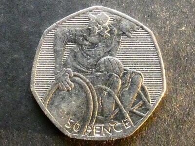50p, 2011, London 2012 Olympics - Wheelchair Rugby.