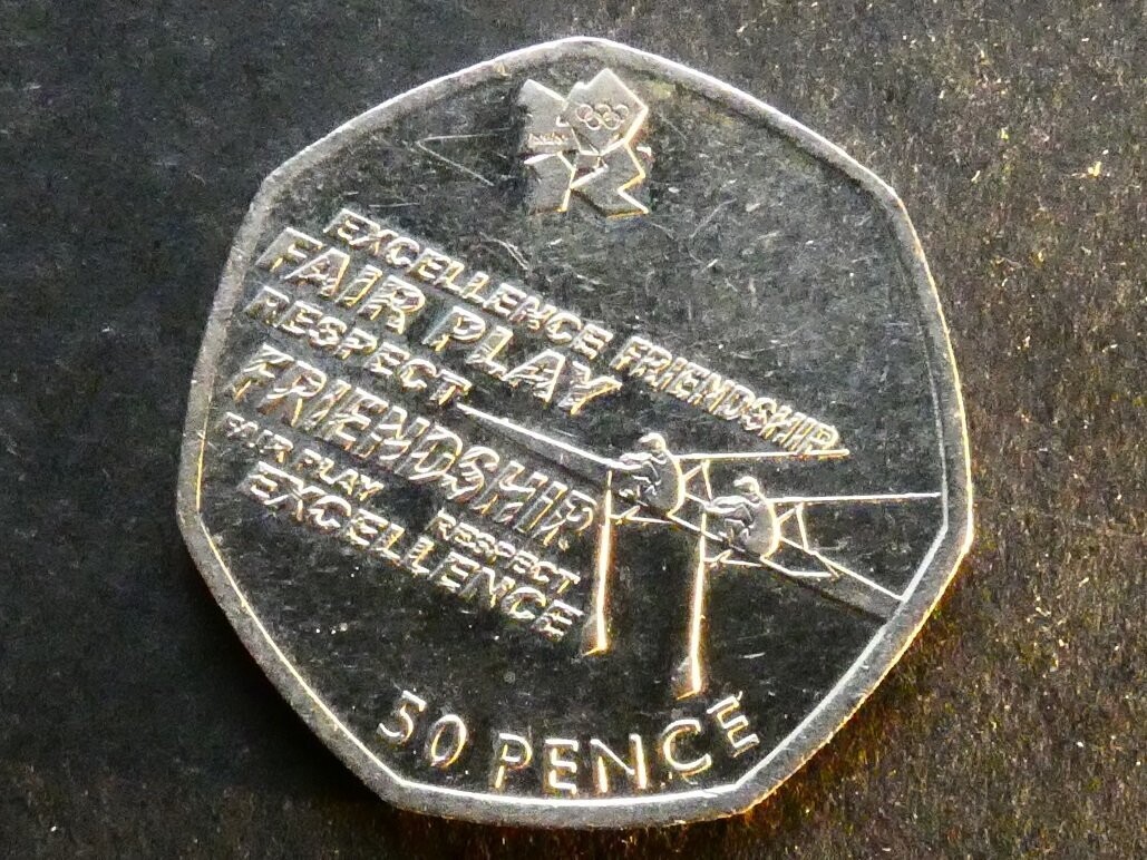50p, 2011, London 2012 Olympics - Rowing.