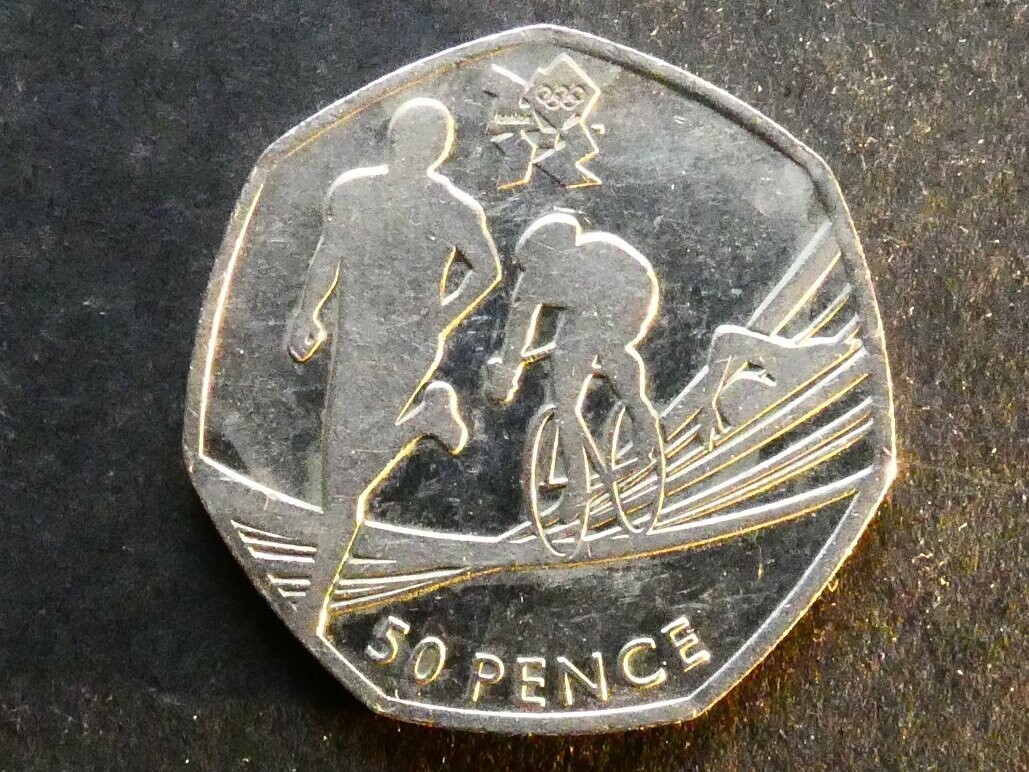 50p, 2011, London 2012 Olympics - Triathlon.