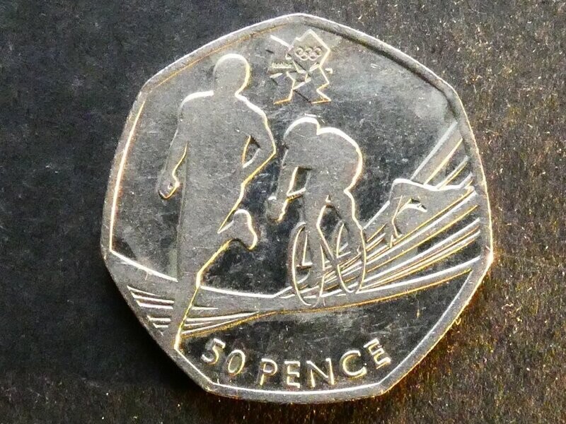 50p, 2011, London 2012 Olympics - Triathlon.
