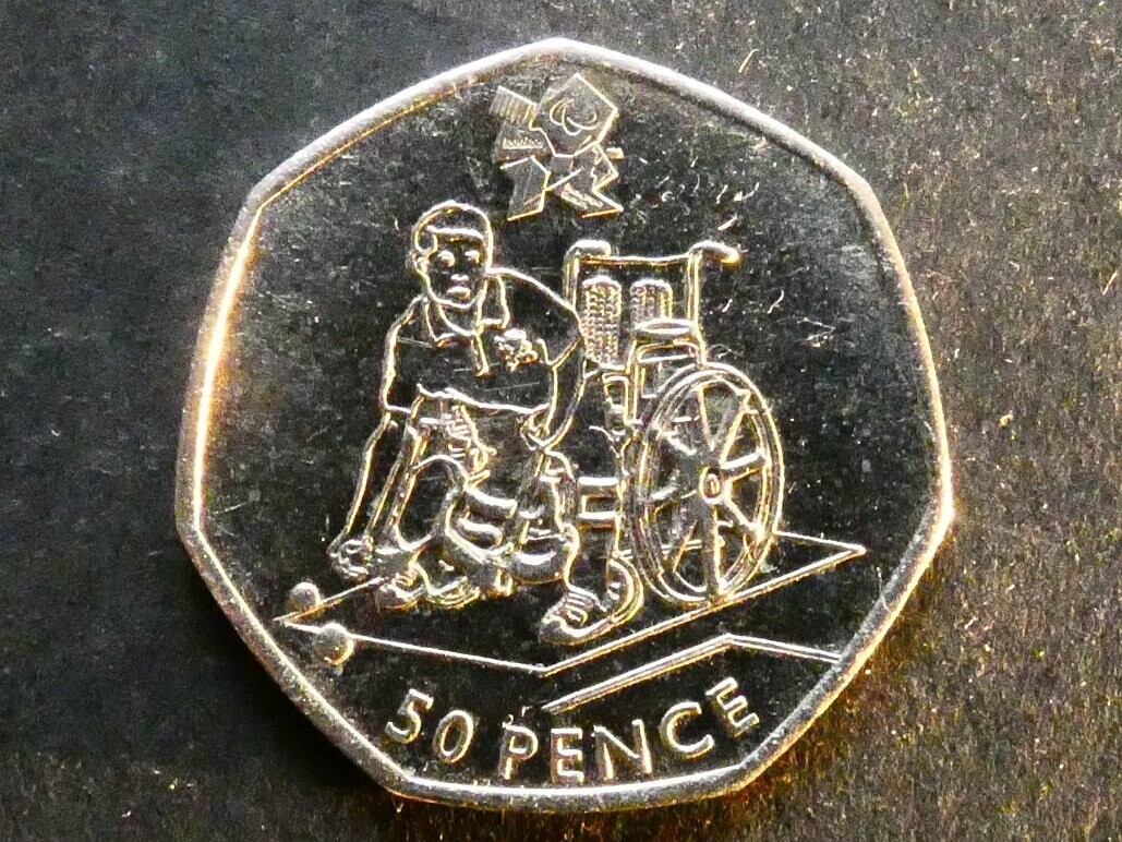 50p, 2011, London 2012 Olympics - Boccia.