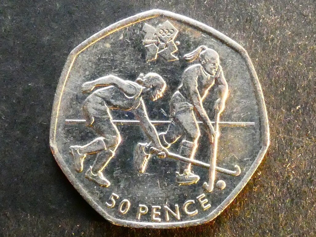 50p, 2011, London 2012 Olympics - Hockey.