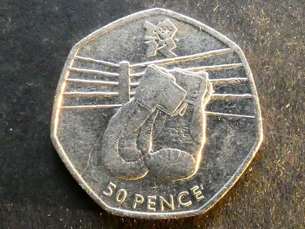 50p, 2011, London 2012 Olympics - Boxing.