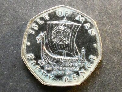 Isle of Man, Penny, 50 Pence, 1979AA