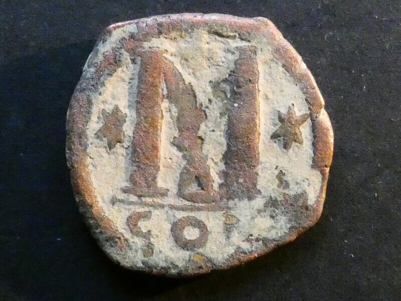 Byzantine, Justin I, Follis, Constantinople