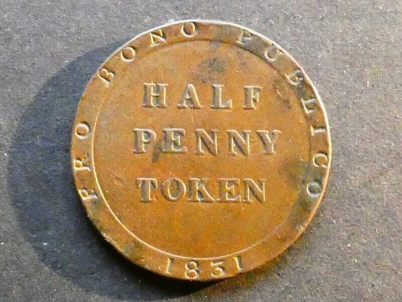 Isle of Man, Halfpenny, 1831