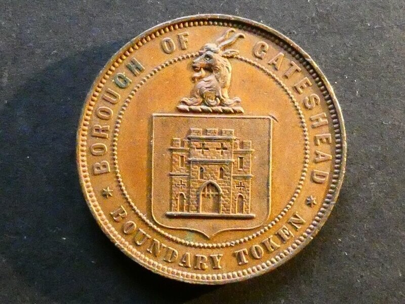 Boundary Token, Durham, Gateshead, 1857.