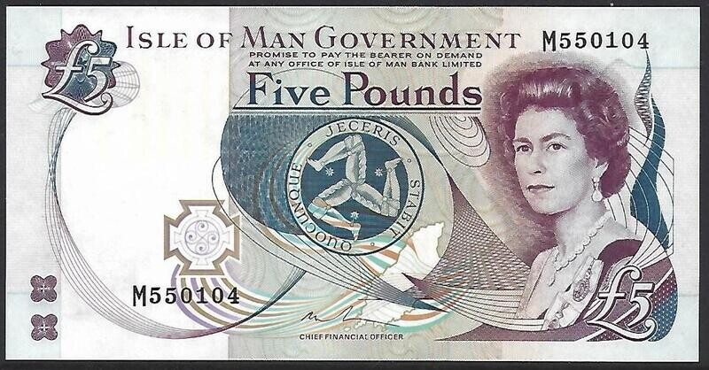 Isle of Man, 5 Pounds, ND(2013)