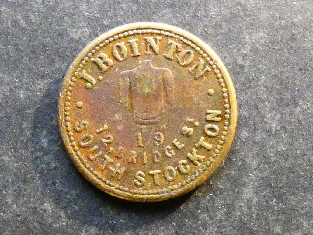 Unofficial Farthing,  Durham county, Stockton, J. Bointon, Bell-4845