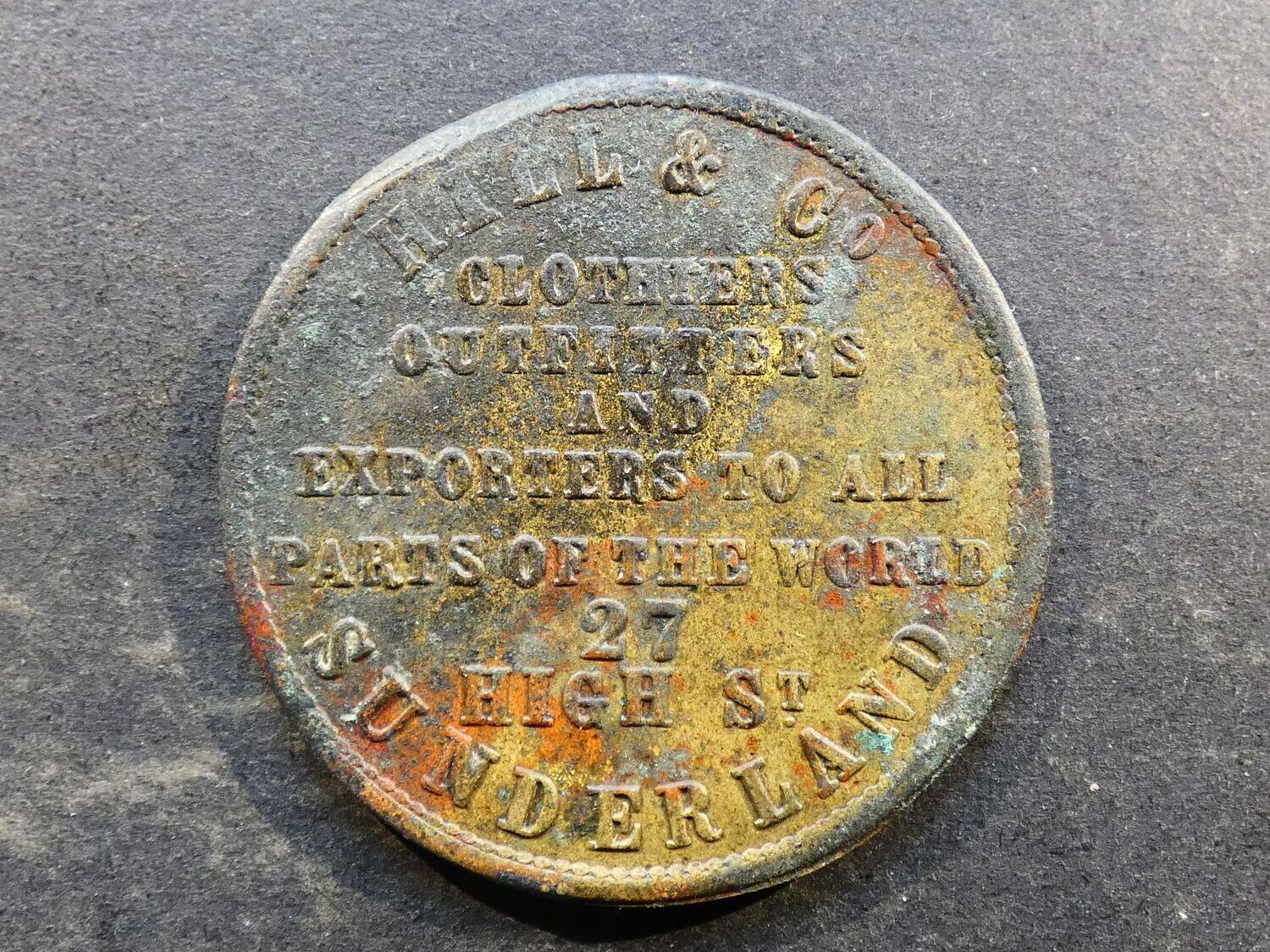 Advertising piece, Sunderland, Hill & Co.