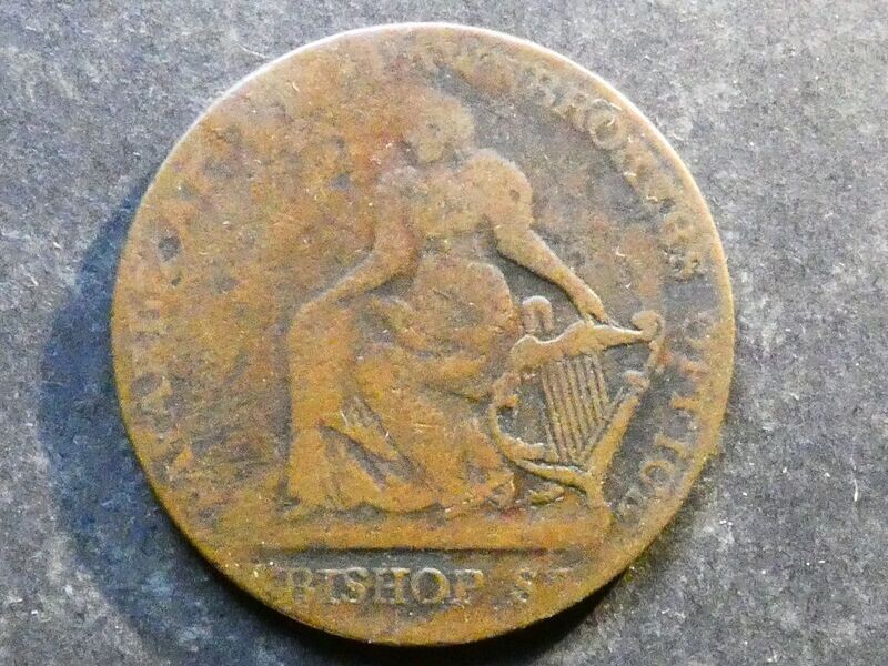 18th Century Halfpenny token, Ireland, Dublin, 1804, DH-377