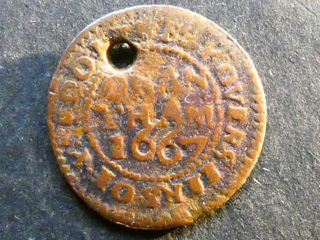 17th Century Halfpenny, Lincolnshire, Grantham, W-97