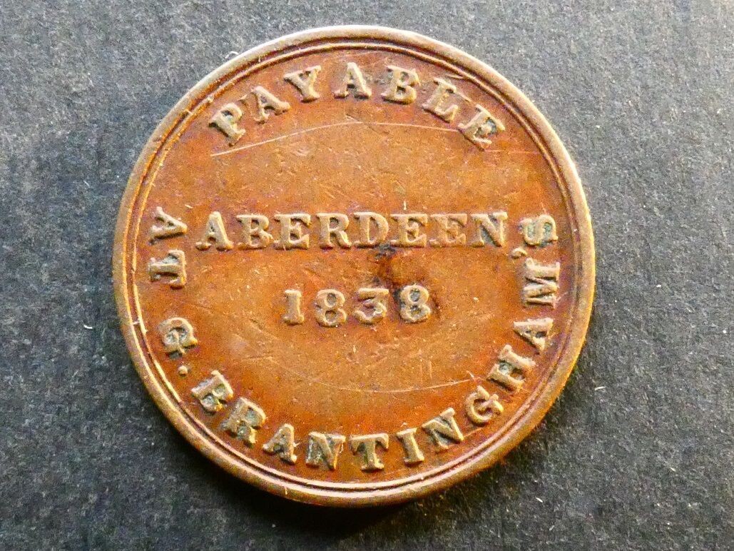 Unofficial Farthing,  Scotland, Aberdeen, G. Brantingham, Bell-6930