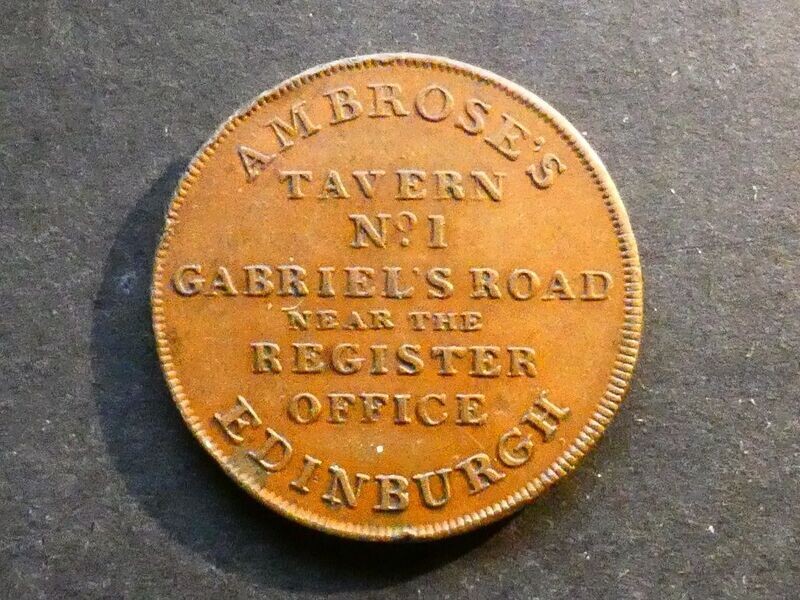 Advertising piece, Scotland, Edinburgh, Ambrose's Tavern