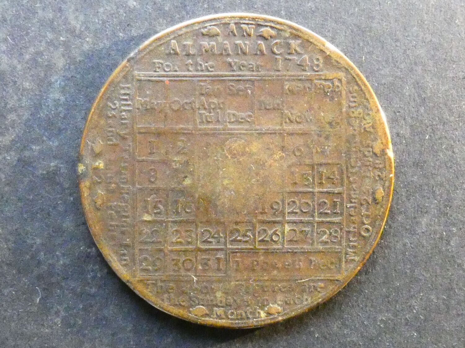 Calendar Medal, 1748, by John Powell