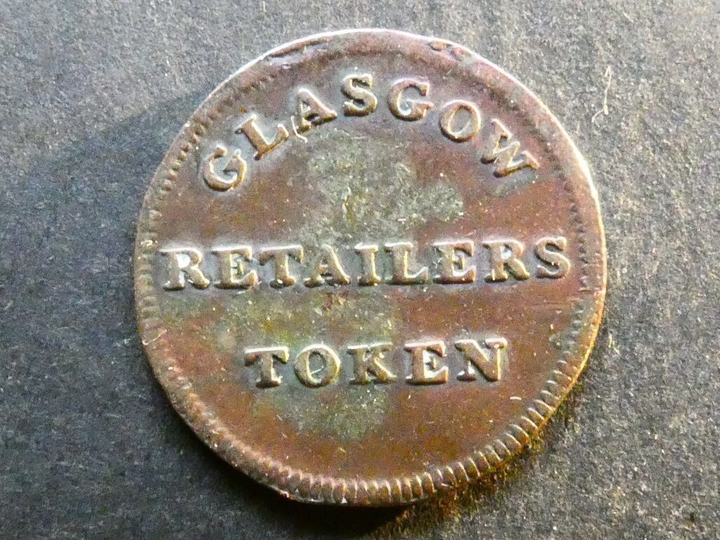 Unofficial Farthing,  Scotland, Glasgow, Retailers' Token 1828, Bell-7370