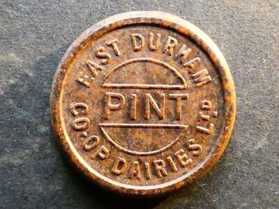 Co-op token, Durham county, East Durham.