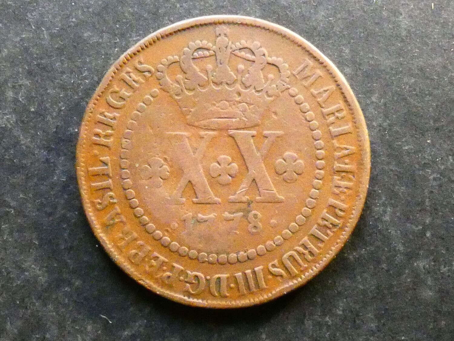 Brazil, 20 Reis, 1778.