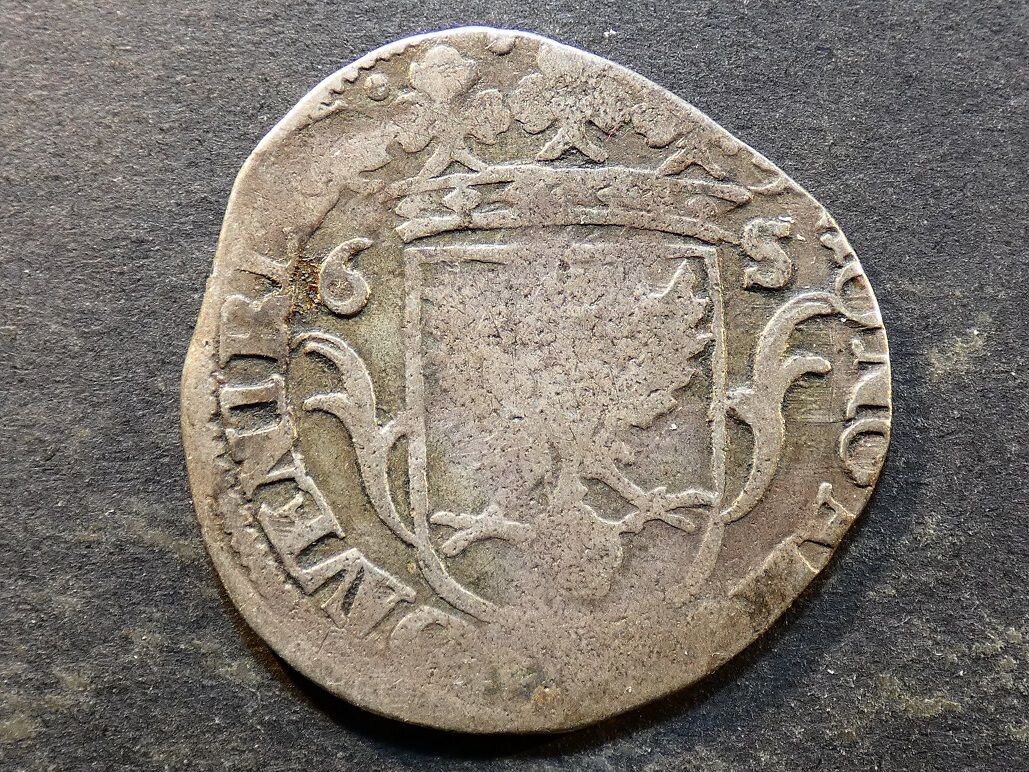 Netherlands, Overijssel-Deventer, 6 Stuivers ("Rijderschelling"), 1685, date above rider.