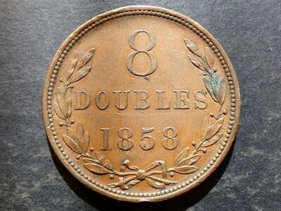 Guernsey, 8 Doubles, 1858.