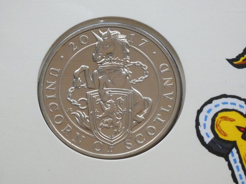 £5, Queen's Beasts, 2017 - The Unicorn of Scotland.