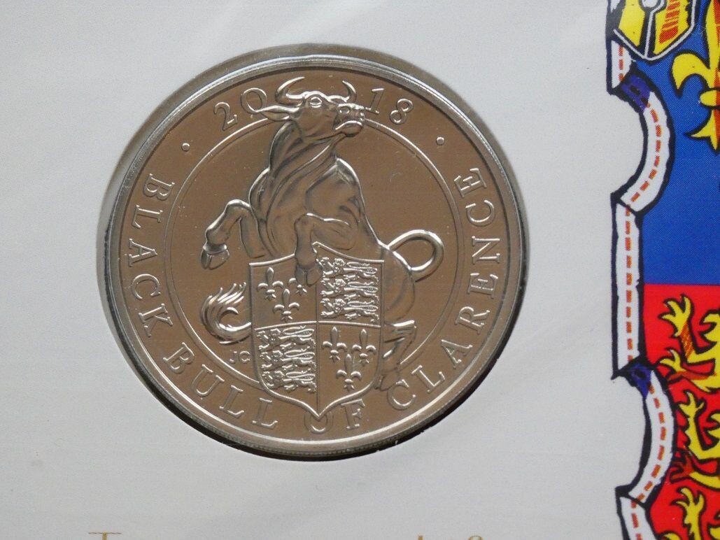 £5, Queen's Beasts, 2018 - The Black Bull of Clarence.