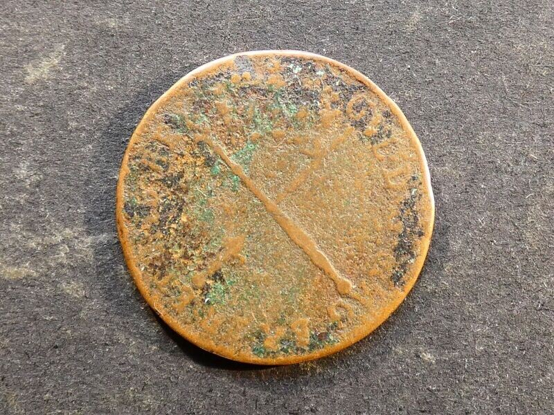 Scotland, William II (III of England), Bodle, 1697, reverse inverted.
