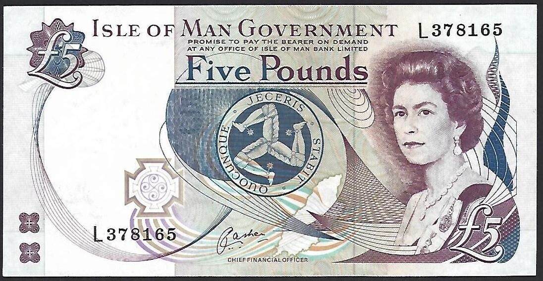 Isle of Man, 5 Pounds, ND(1991)