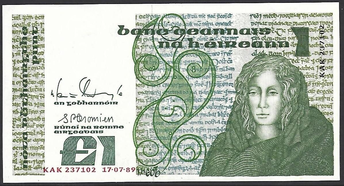 Ireland, 1 Pound, 17.07.[19]89