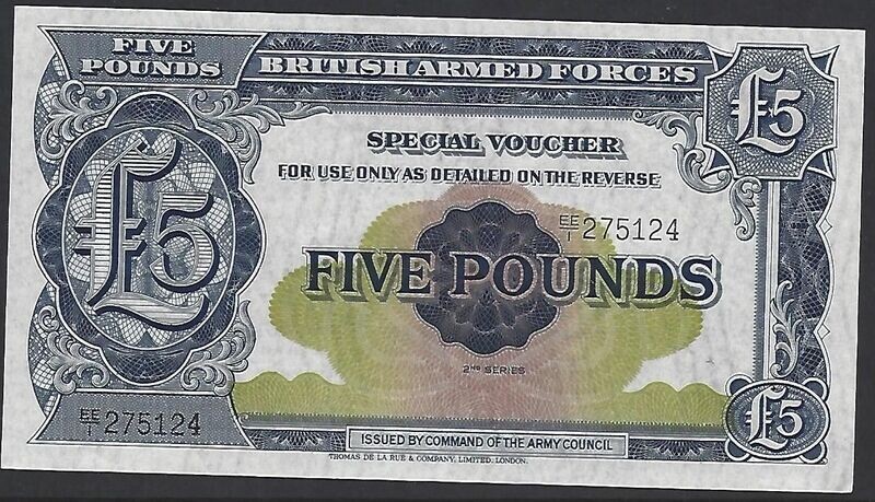 British Armed Forces, 5 Pounds, 2nd series (1958)